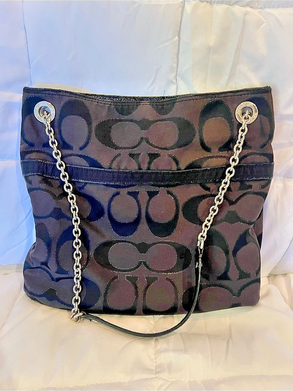 Coach Signature Shoulder Bag Black